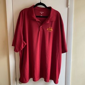 *Iowa State embroidered logo red polo 3x